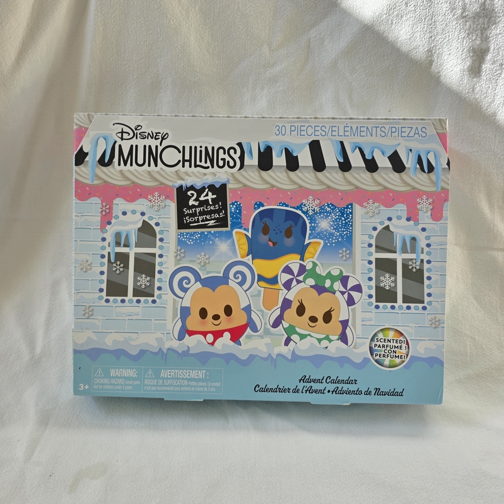 Disney Munchlings Advent Christmas Calendar 2024 Festive Scented Colorful 30Pcs